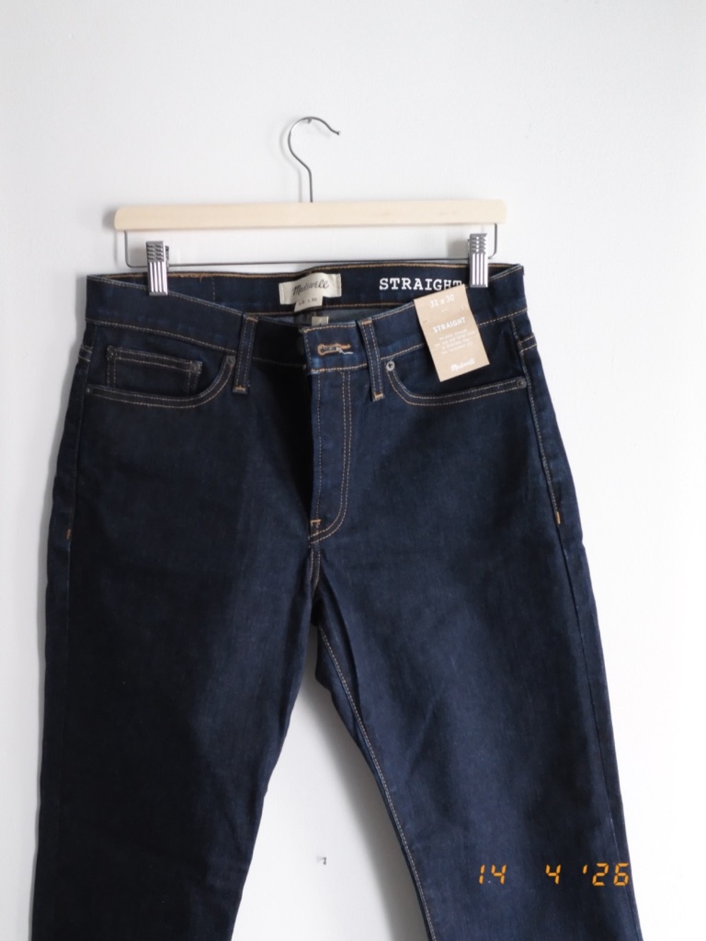 Madewell Men's Straight Dark Blue Jeans